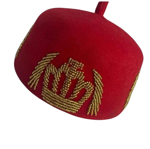 Embroidered Igbo Chieftaincy Cap